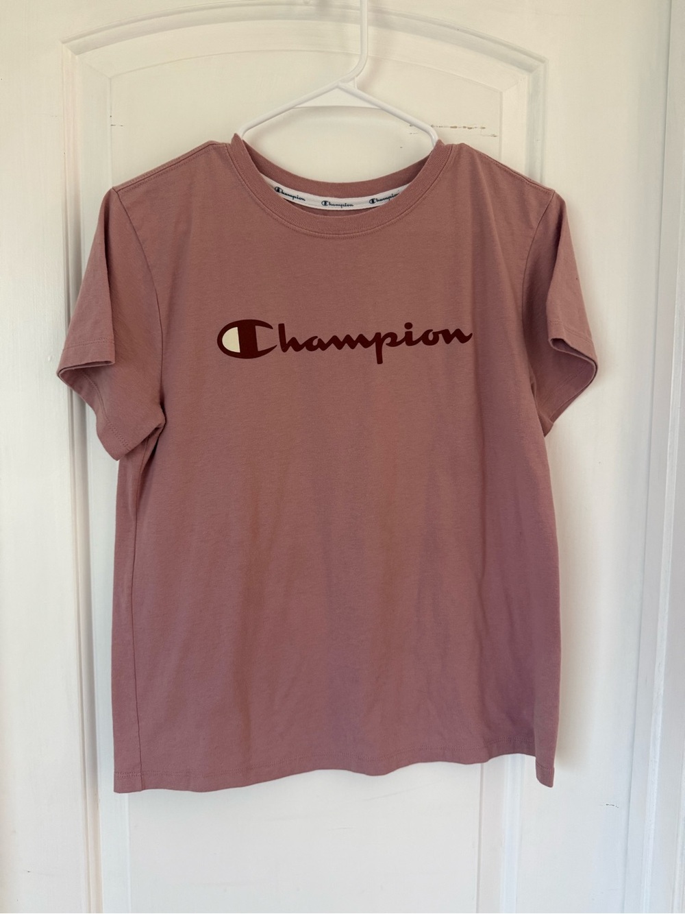 Champion Rose Mauve Script Logo Tee